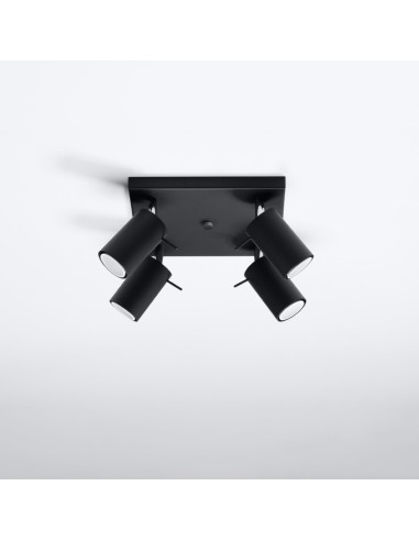 Plafón RING 4 negro