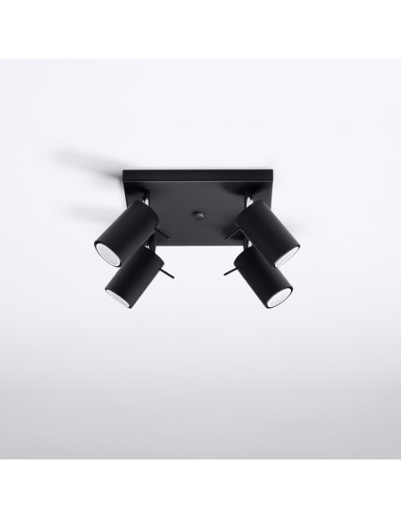 Plafón RING 4 negro