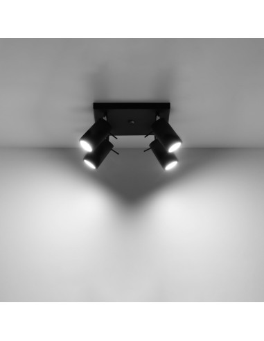 Plafón RING 4 negro
