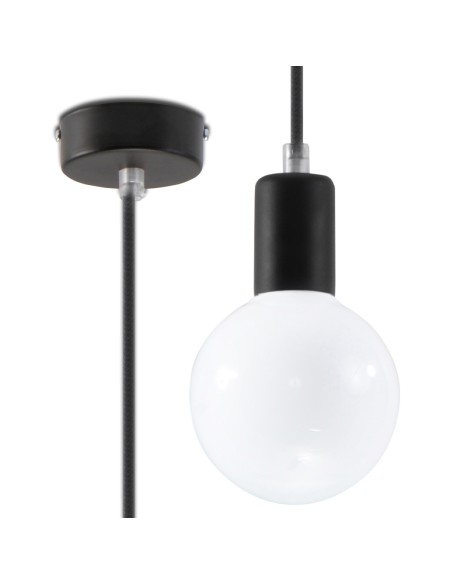 Lámpara colgante EDISON negra