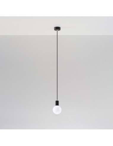 Lámpara colgante EDISON negra