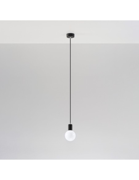 Lámpara colgante EDISON negra