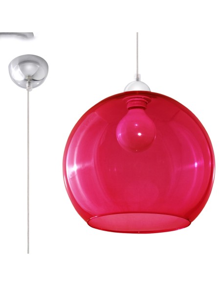 Lámpara colgante BALL roja