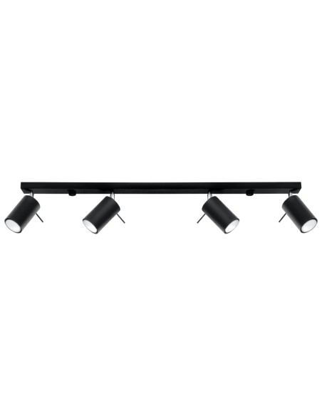 Plafón RING 4L negro