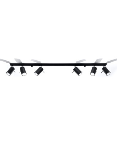 Lámpara de techo RING 6L negra