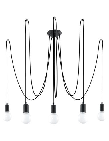 Lámpara EDISON 5 negra