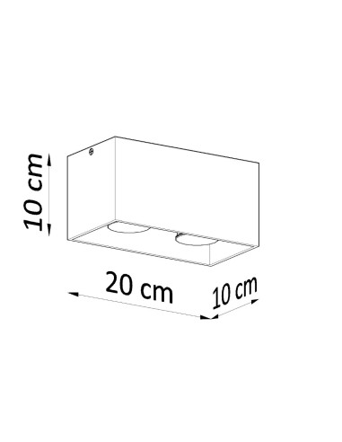 Plafón QUAD blanco
