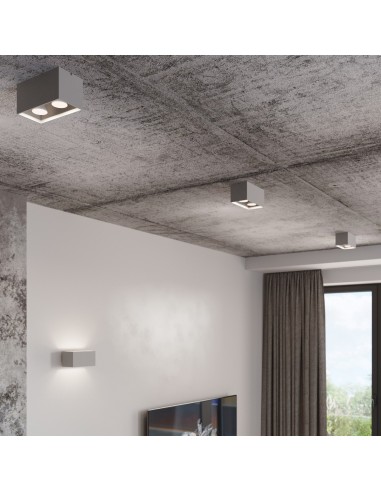 Lámpara de techo QUAD gris