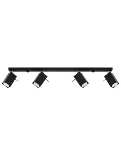 Lámpara de techo MERIDA 4L negra 2