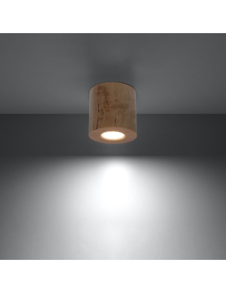 Lámpara de techo ORBIS madera natural