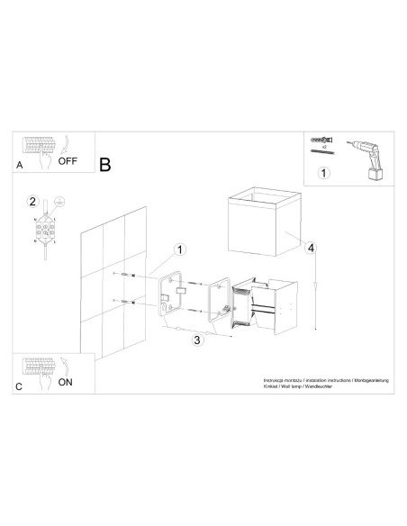 Aplique LUCA negro LED IP54
