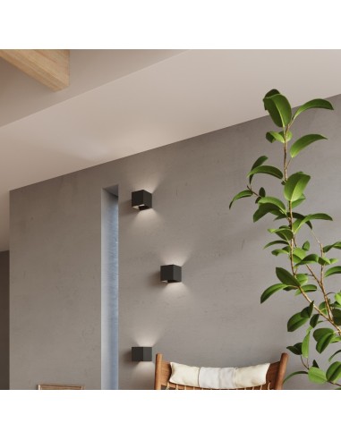 Aplique LUCA negro LED IP54