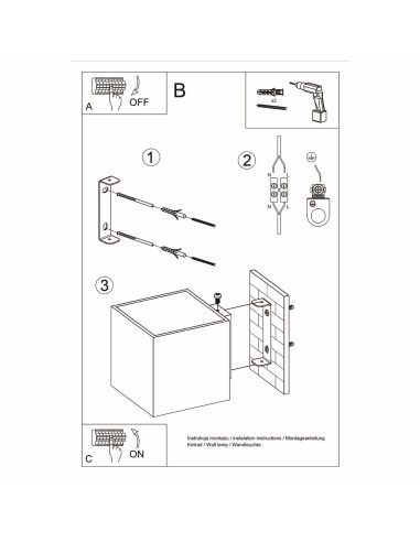 Lámpara de pared QUAD 1 antracita