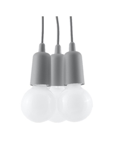Lámpara colgante DIEGO 3 gris