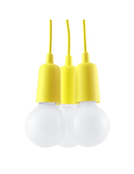Lámpara colgante DIEGO 3 amarillo