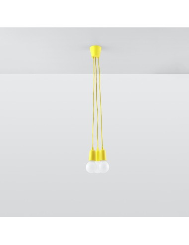 Lámpara colgante DIEGO 3 amarillo