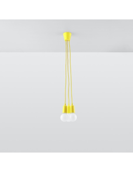 Lámpara colgante DIEGO 3 amarillo