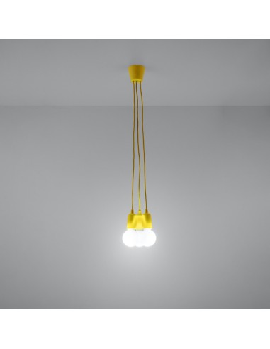 Lámpara colgante DIEGO 3 amarillo