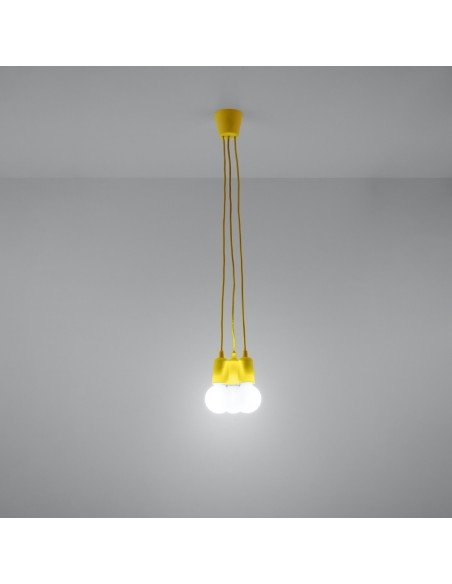 Lámpara colgante DIEGO 3 amarillo
