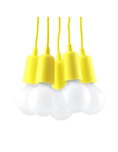 Lámpara colgante DIEGO 5 amarillo 2