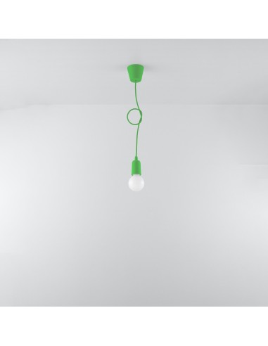 Lámpara colgante DIEGO 1 verde