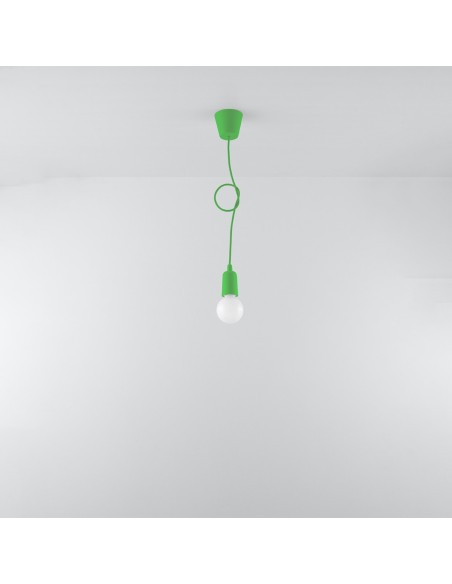 Lámpara colgante DIEGO 1 verde