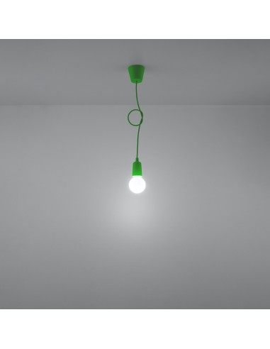 Lámpara colgante DIEGO 1 verde