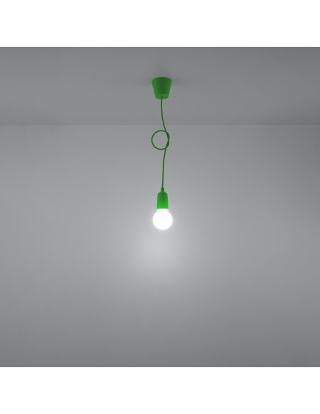 Lámpara colgante DIEGO 1 verde