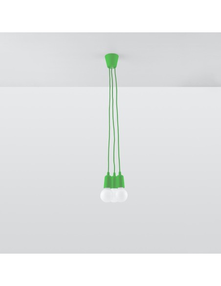 Lámpara colgante DIEGO 3 verde