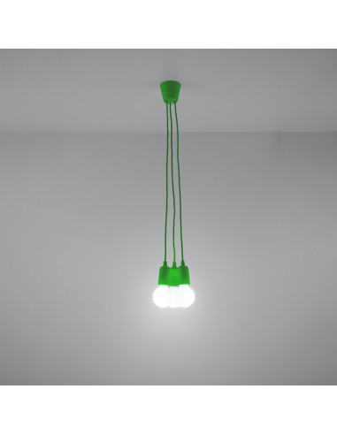 Lámpara colgante DIEGO 3 verde