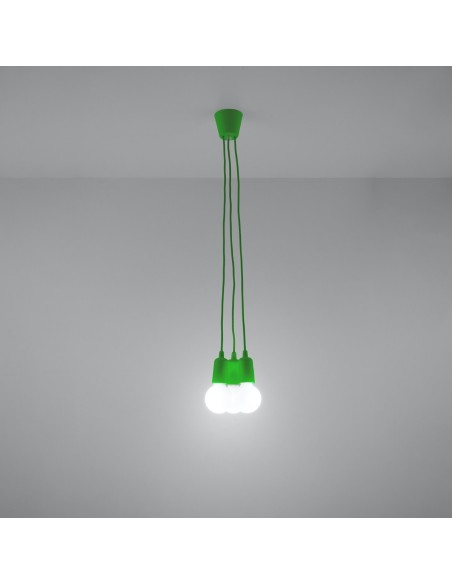 Lámpara colgante DIEGO 3 verde