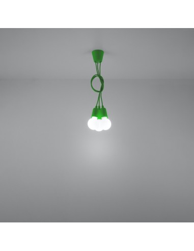 Lámpara colgante DIEGO 3 verde