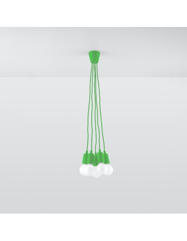 Lámpara colgante DIEGO 5 verde