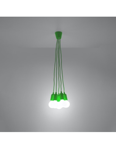 Lámpara colgante DIEGO 5 verde