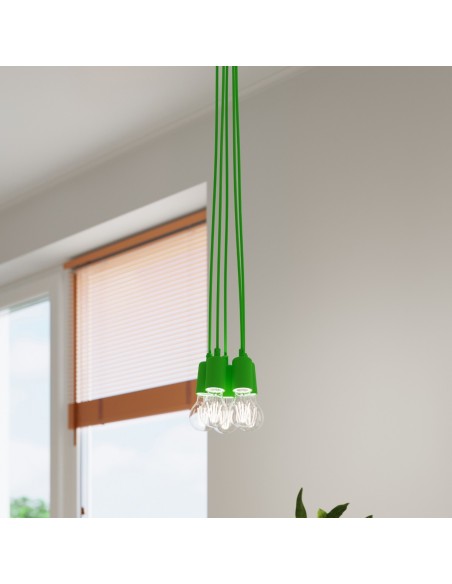 Lámpara colgante DIEGO 5 verde