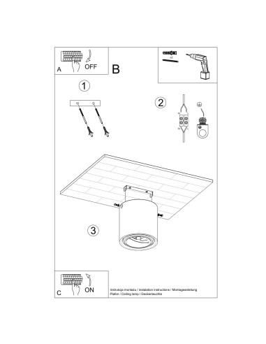 Lámpara de techo CULLO hormigón