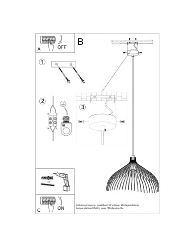 Lámpara colgante UMB blanca