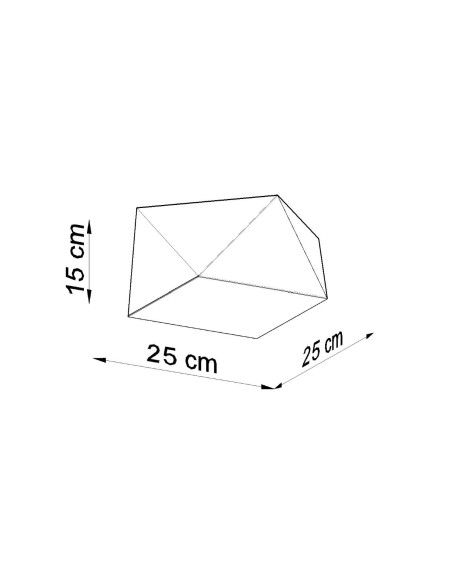 Lámpara de techo HEXA 25 negra