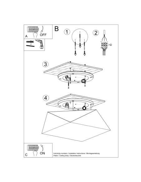 Lámpara de techo HEXA 35 blanca