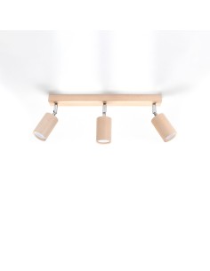 Lámpara de techo BERG 3 madera natural 2