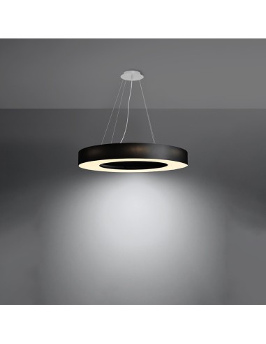Lámpara SATURNO SLIM 70 negra