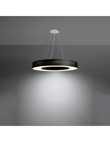 Lámpara SATURNO SLIM 70 negra