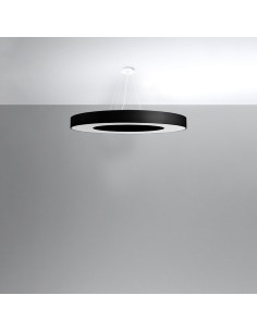 Lámpara SATURNO SLIM 90 negra 2