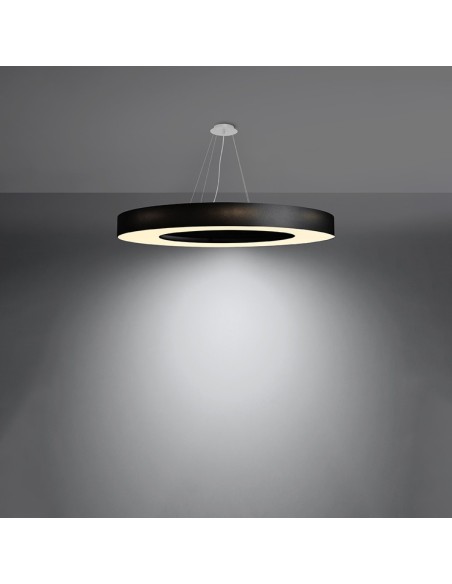 Lámpara SATURNO SLIM 90 negra