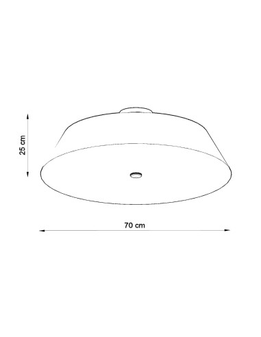 Lámpara de techo VEGA 70 negra
