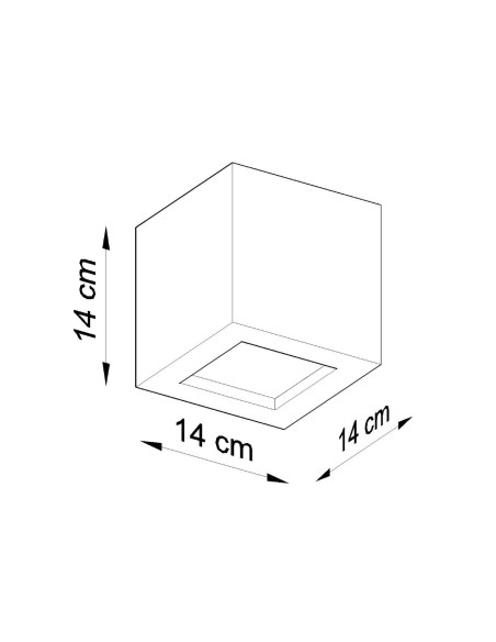 Aplique de cerámica LEO gris