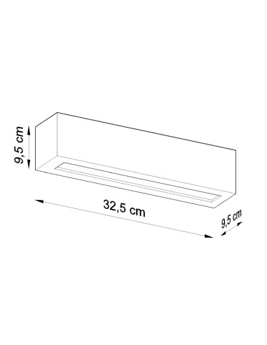 Aplique de cerámica VEGA gris
