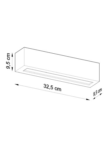 Aplique de cerámica VEGA negro