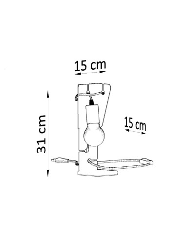 Lámpara de mesa ARBY blanca