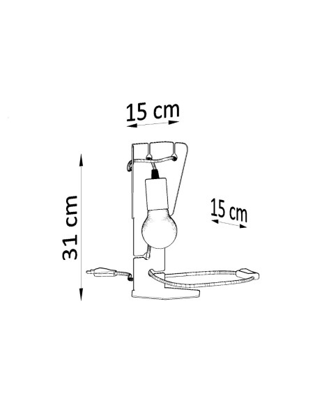 Lámpara de mesa ARBY blanca